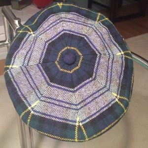 🇬🇧 Vintage St Michael tartan wool drivers cap